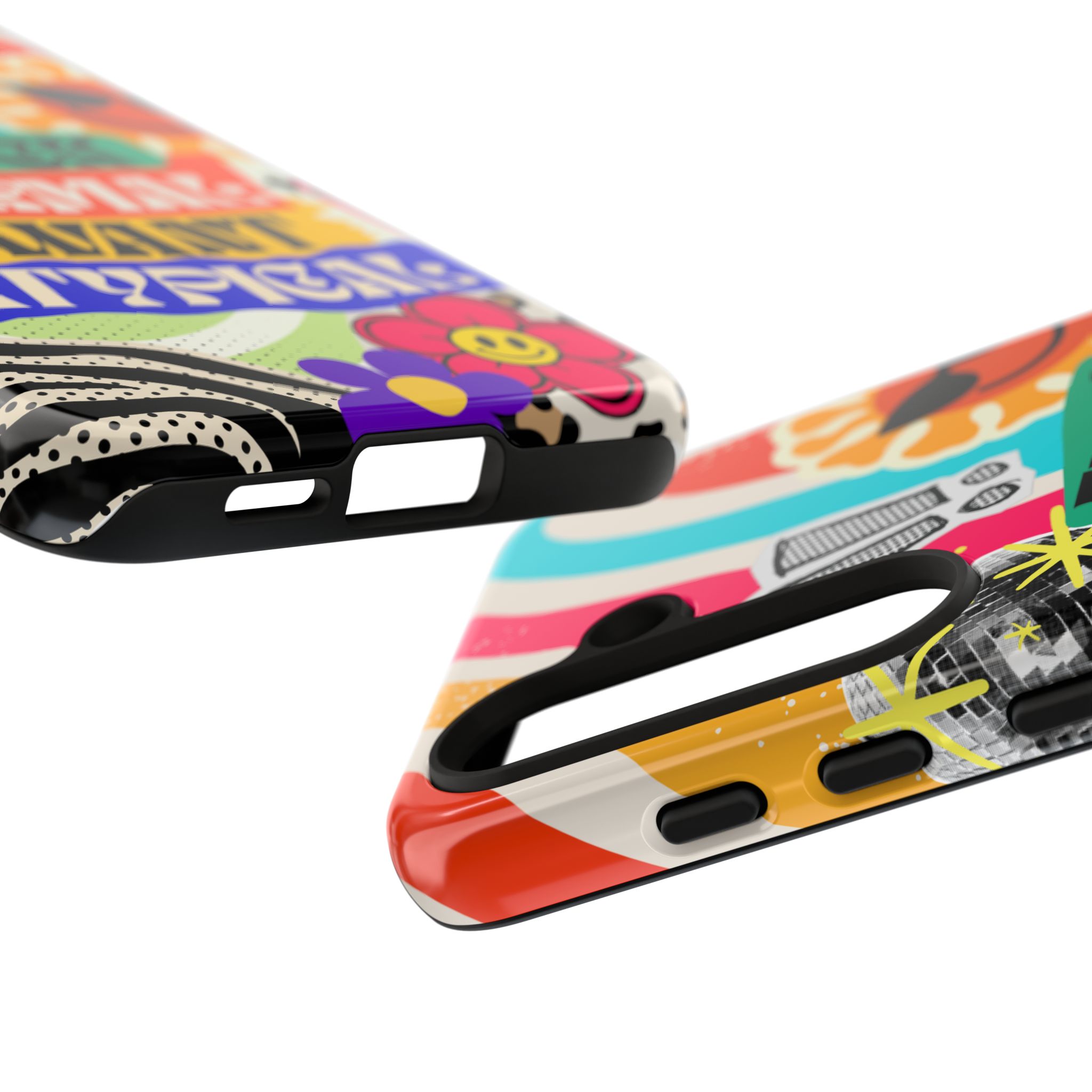 Phone Case — "Fuck Normal I Want Atypical" Retro Sticker Collage - Image 125