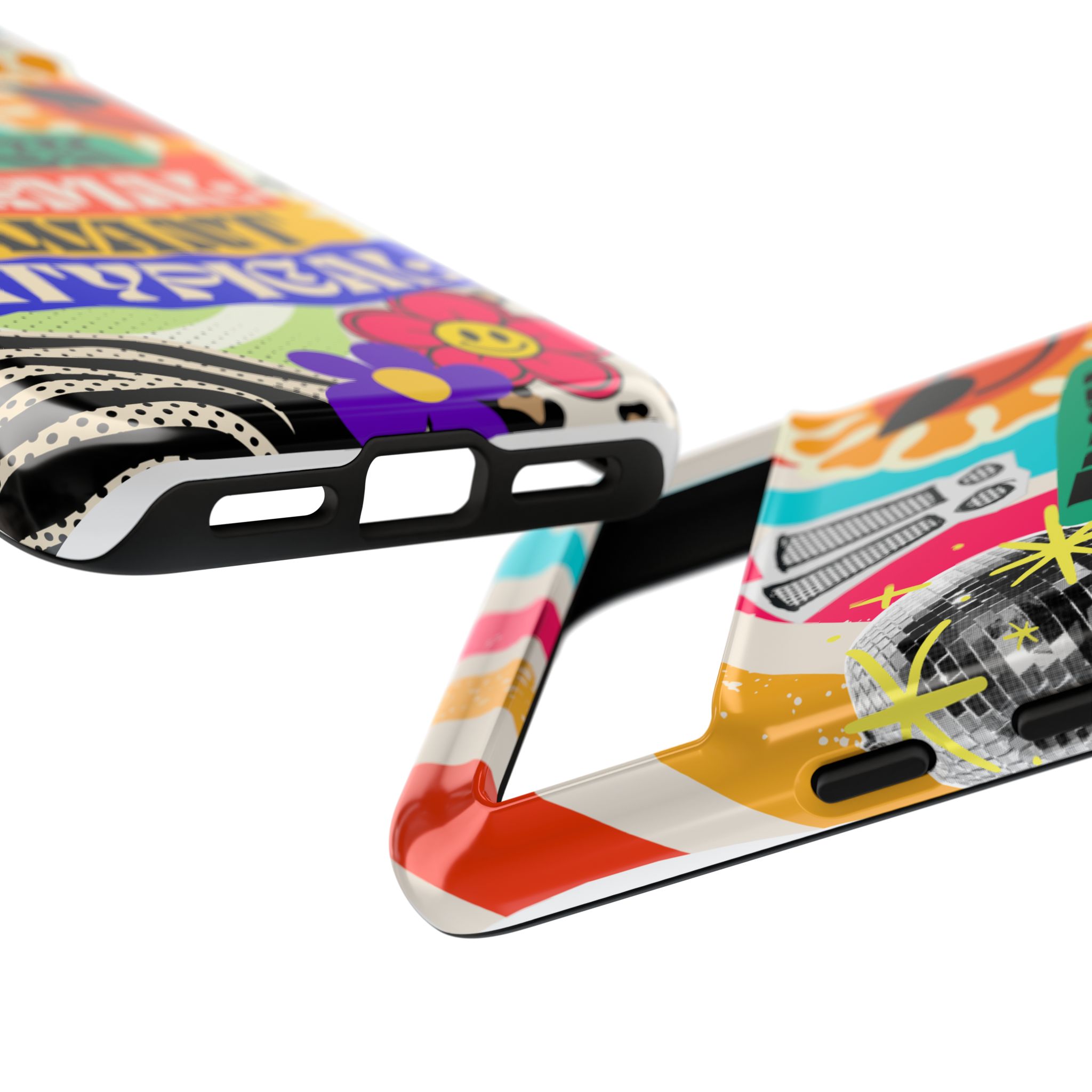 Phone Case — "Fuck Normal I Want Atypical" Retro Sticker Collage - Image 154