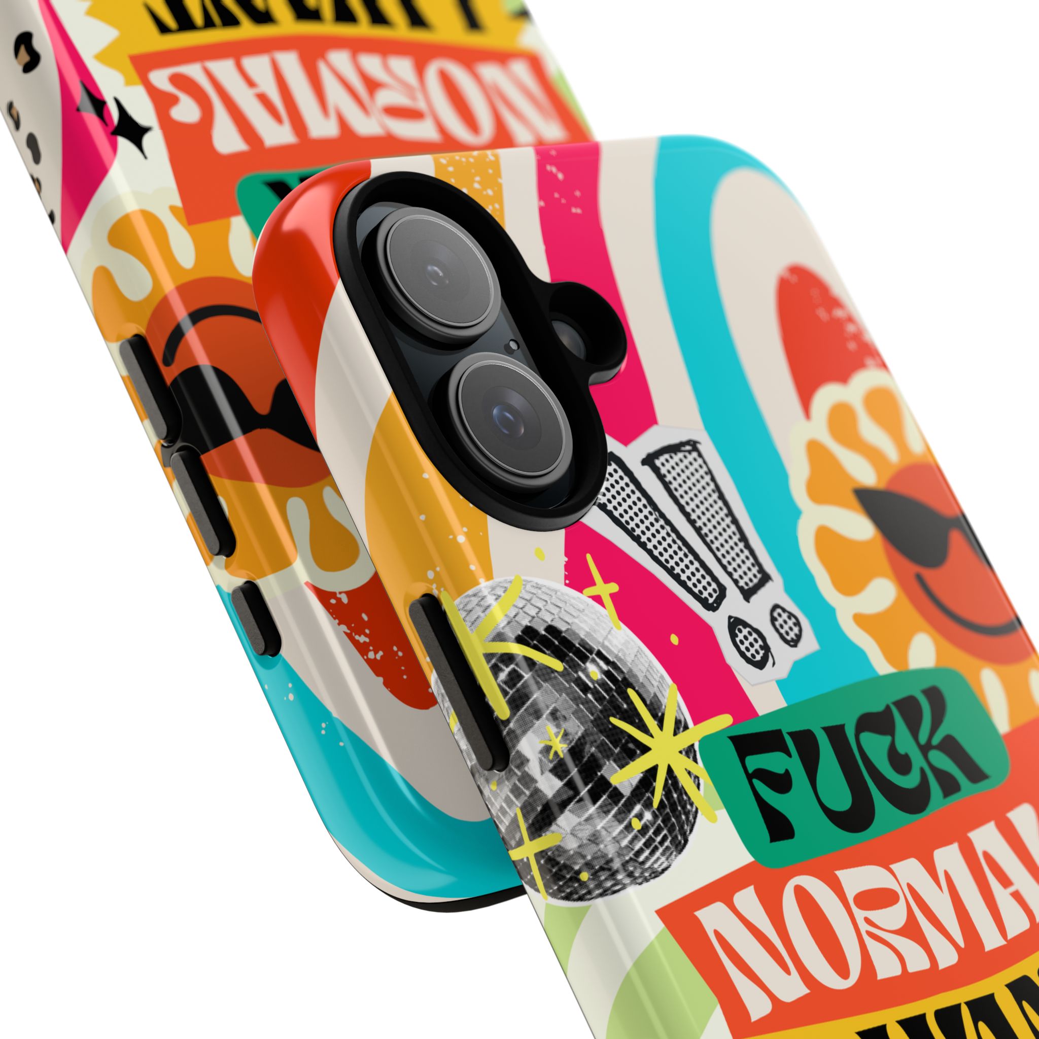 Phone Case — "Fuck Normal I Want Atypical" Retro Sticker Collage - Image 163