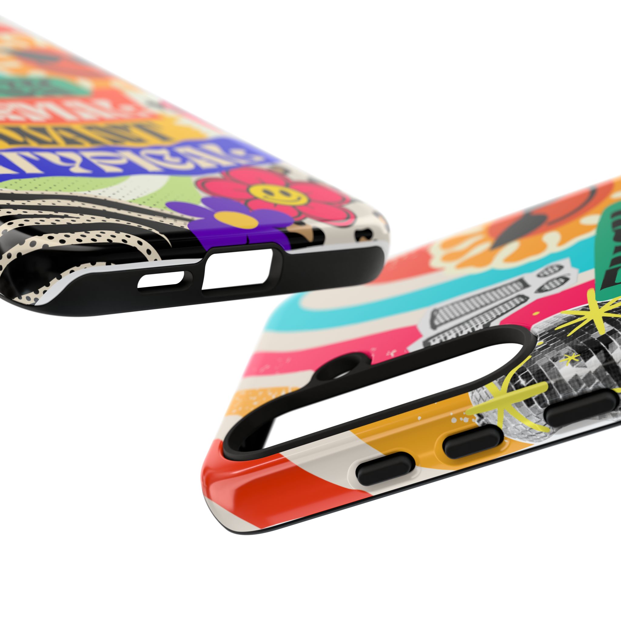 Phone Case — "Fuck Normal I Want Atypical" Retro Sticker Collage - Image 133