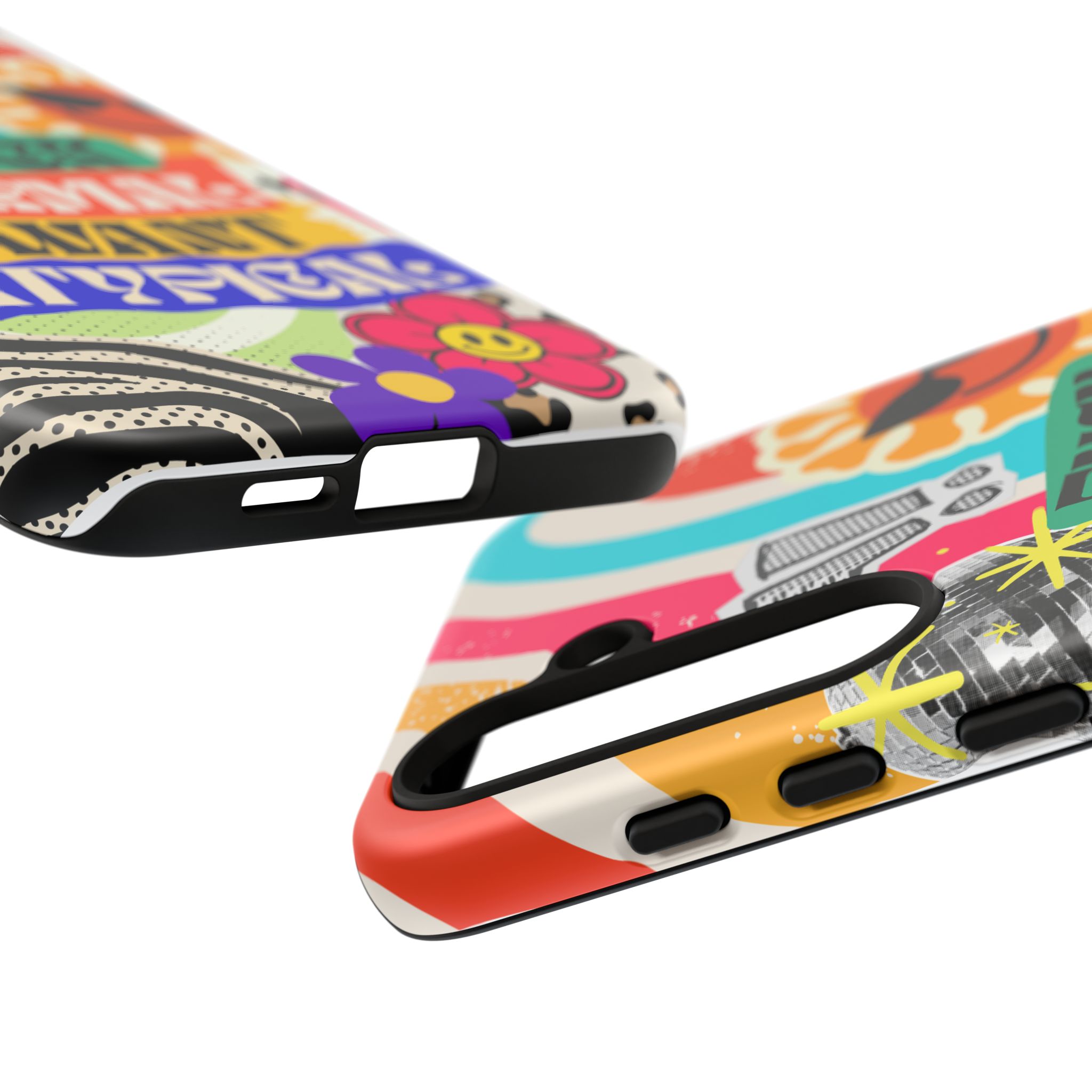 Phone Case — "Fuck Normal I Want Atypical" Retro Sticker Collage - Image 137