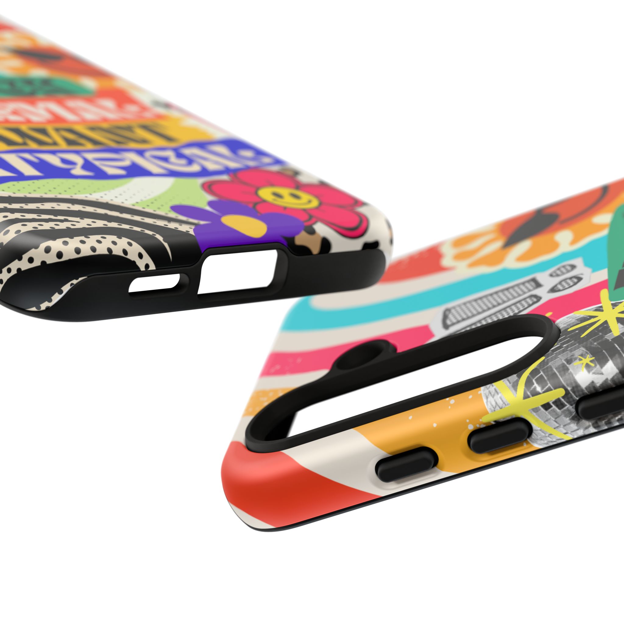 Phone Case — "Fuck Normal I Want Atypical" Retro Sticker Collage - Image 129