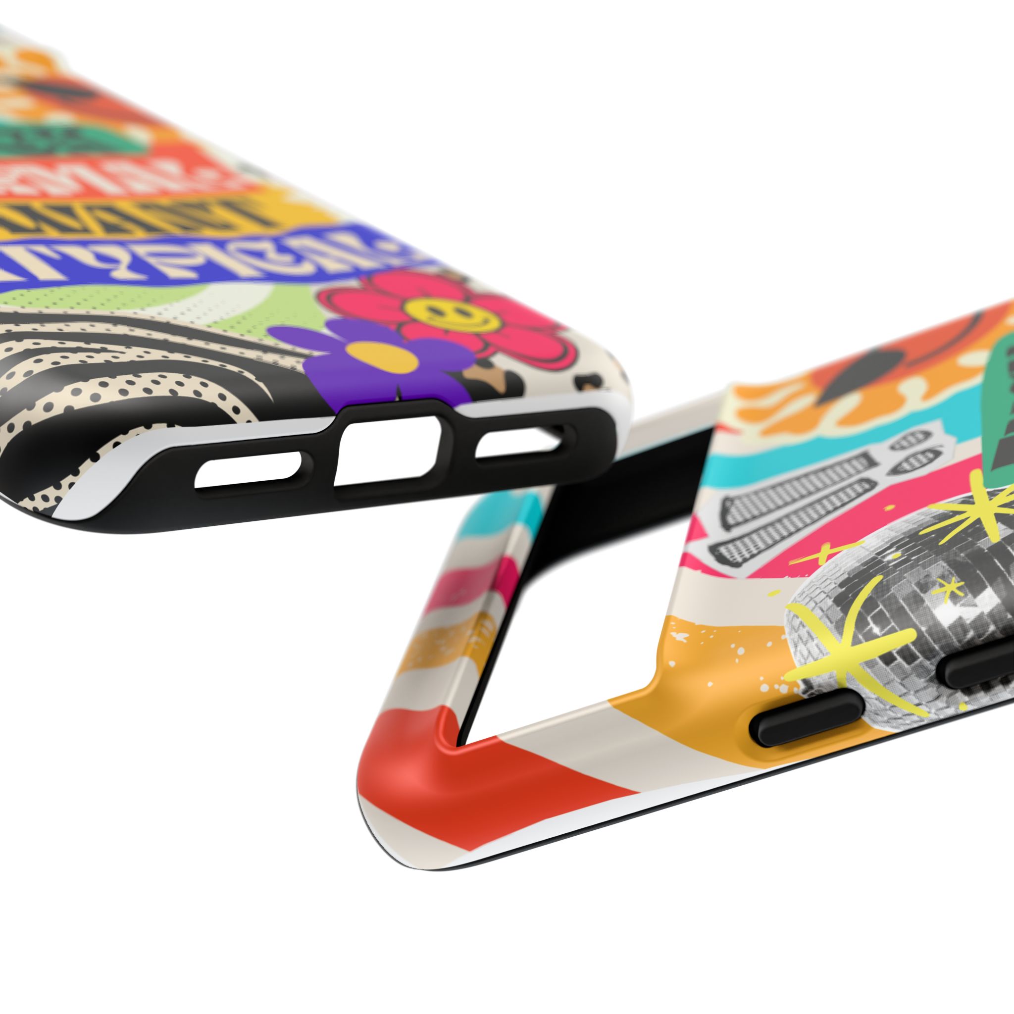 Phone Case — "Fuck Normal I Want Atypical" Retro Sticker Collage - Image 158