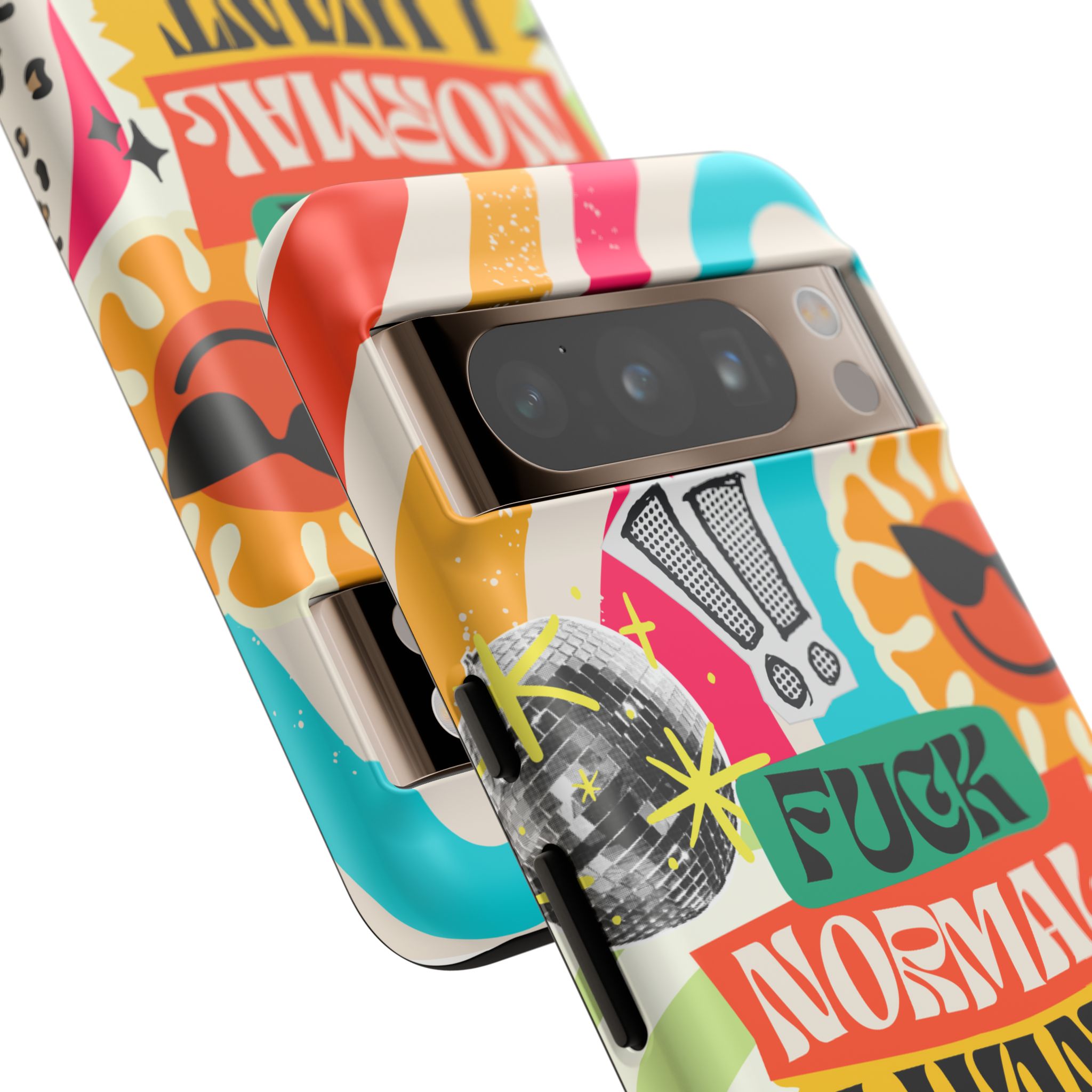 Phone Case — "Fuck Normal I Want Atypical" Retro Sticker Collage - Image 149